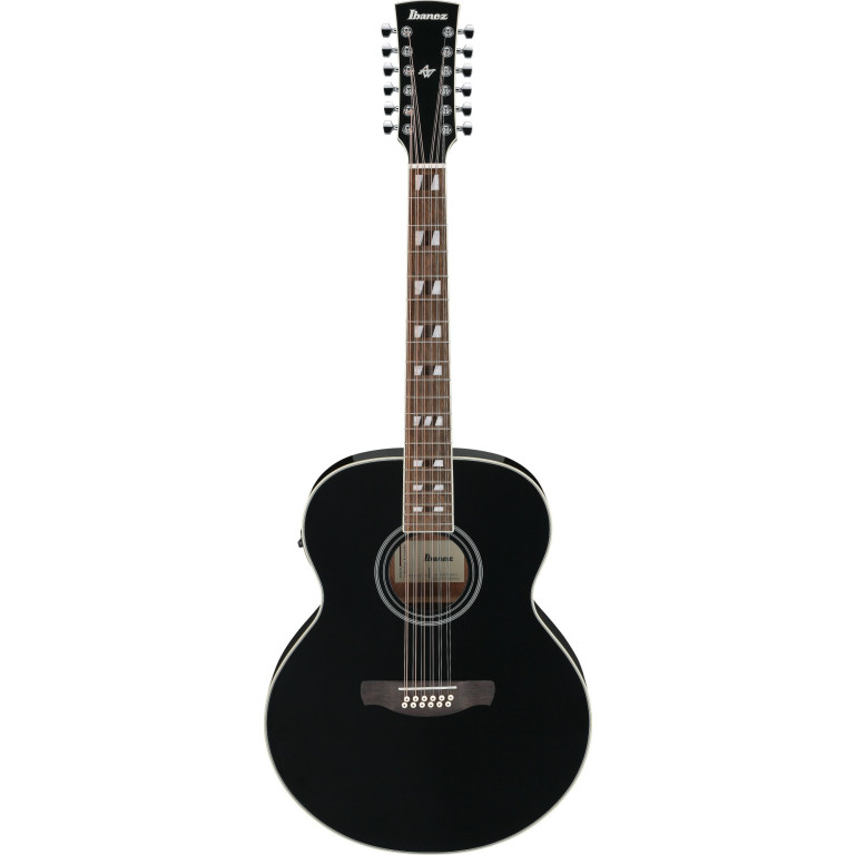 Ibanez AJ7012M1E-BK Artwood AJ Acoustic Guitar12-String - Black High Gloss