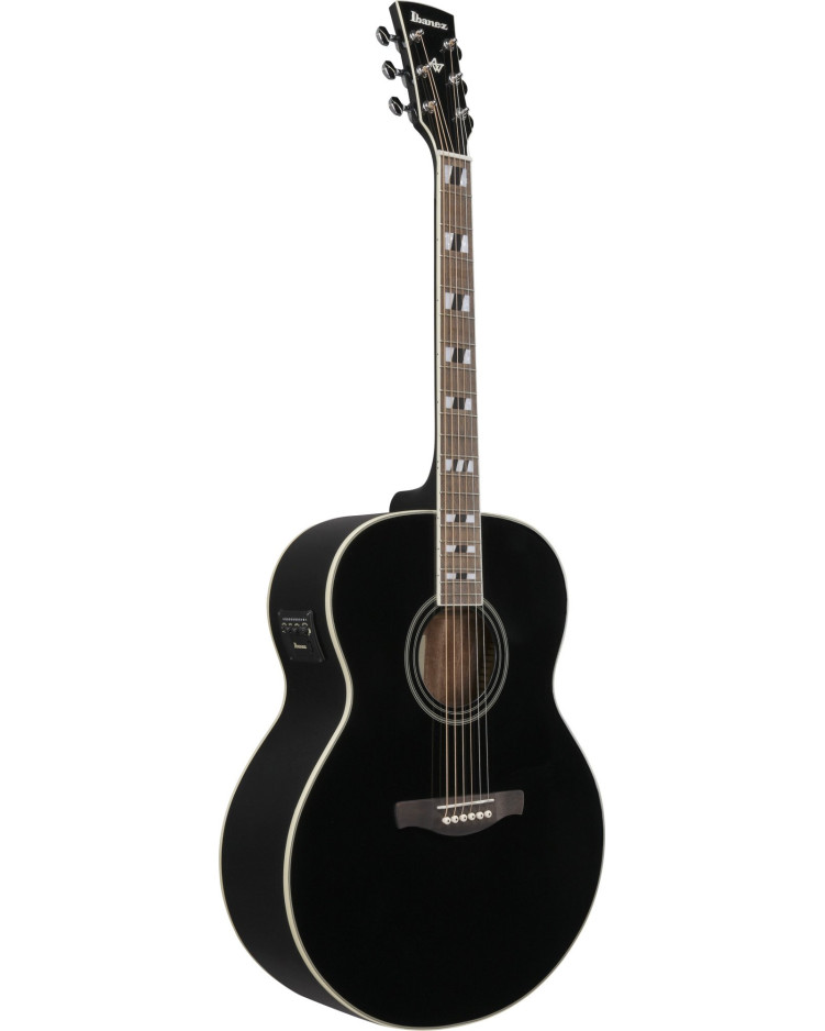 Ibanez AJ70M1E-BK AJ Acoustic Guitar 6-String - Black High Gloss