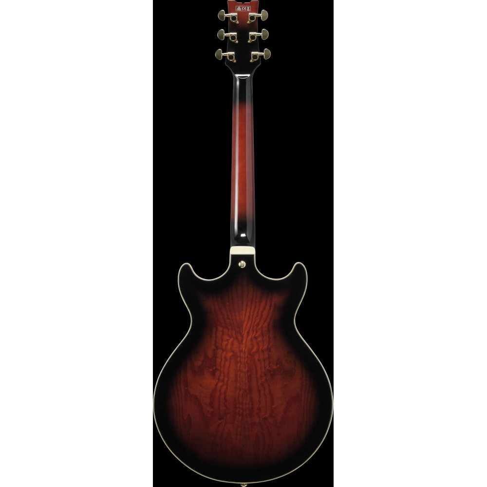 Ibanez AM153QA-DBS Artstar AM Hollow Body Guitar 6-String - Dark Brown Sunburst + Case