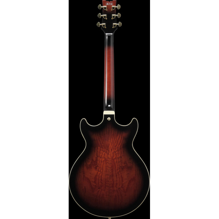 Ibanez AM153QA-DBS Artstar AM Hollow Body Guitar 6-String - Dark Brown Sunburst + Case