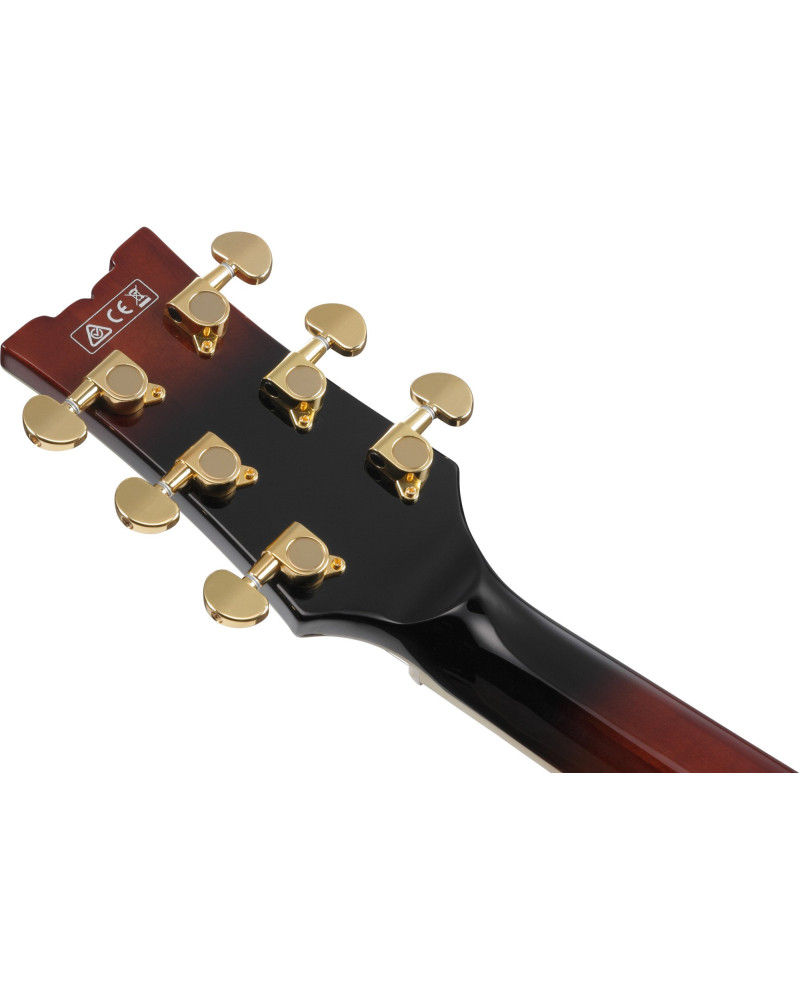 Ibanez AM153QA-DBS Artstar AM Hollow Body Guitar 6-String - Dark Brown Sunburst + Case