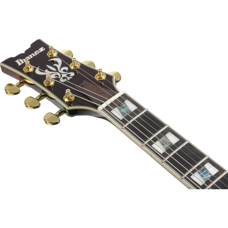 Ibanez AM153QA-DBS Artstar AM Hollow Body Guitar 6-String - Dark Brown Sunburst + Case