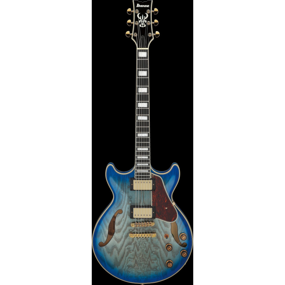 Ibanez AM93QA-JBB Artcore Expressionist Hollow Body Guitar 6-String - Jet Blue Burst