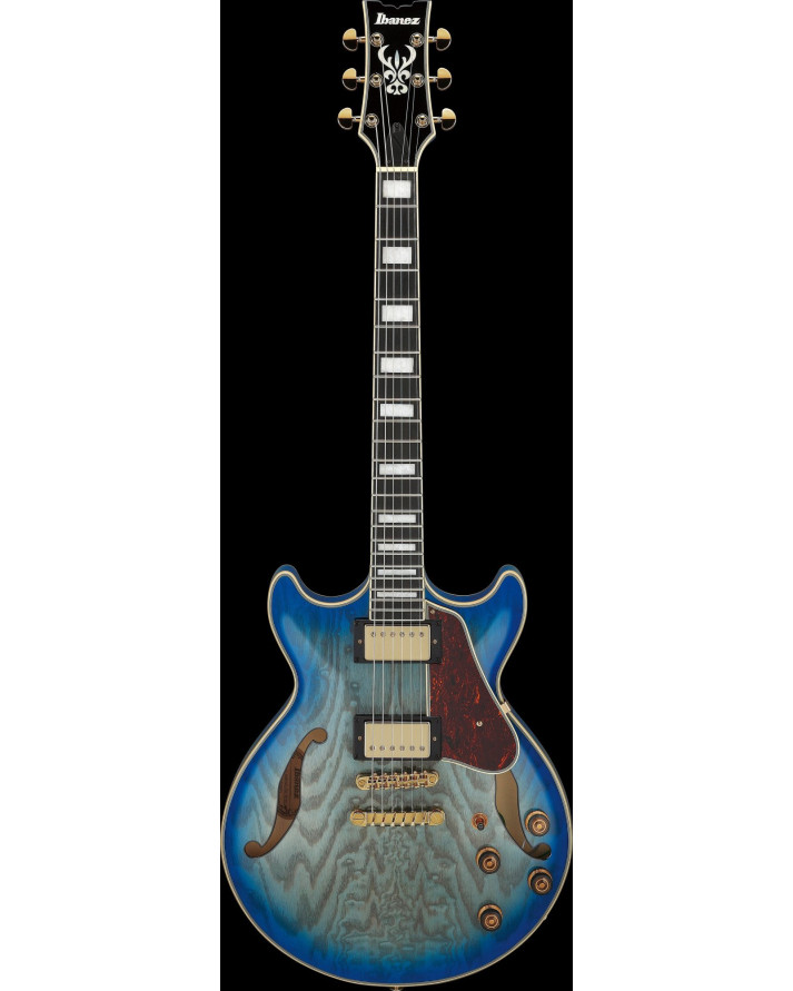 Ibanez AM93QA-JBB Artcore Expressionist Hollow Body Guitar 6-String - Jet Blue Burst