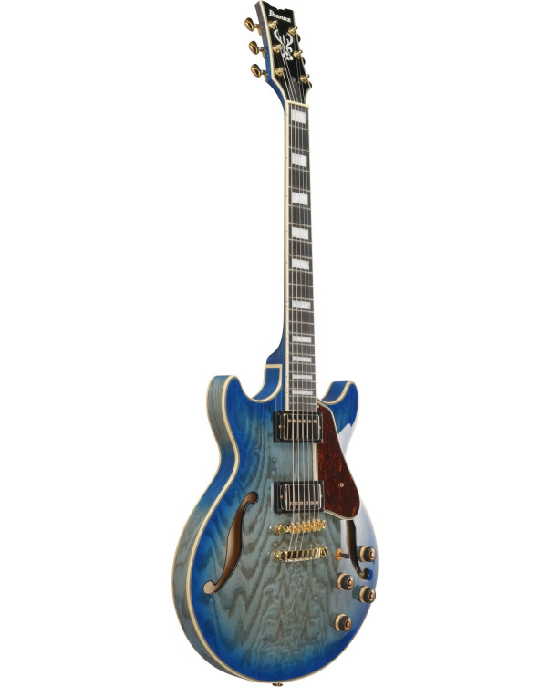 Ibanez AM93QA-JBB Artcore Expressionist Hollow Body Guitar 6-String - Jet Blue Burst