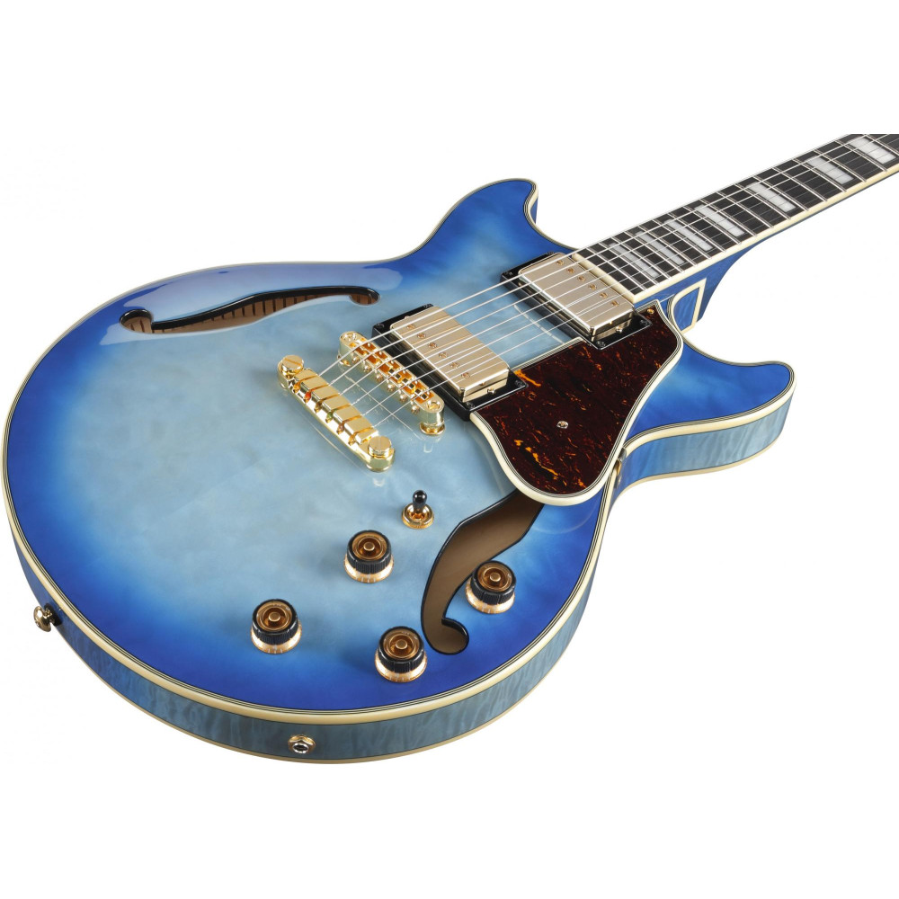 Ibanez AM93QM-JBB Artcore Expressionist AM Hollow Body Guitar 6-String - Jet Blue Burst