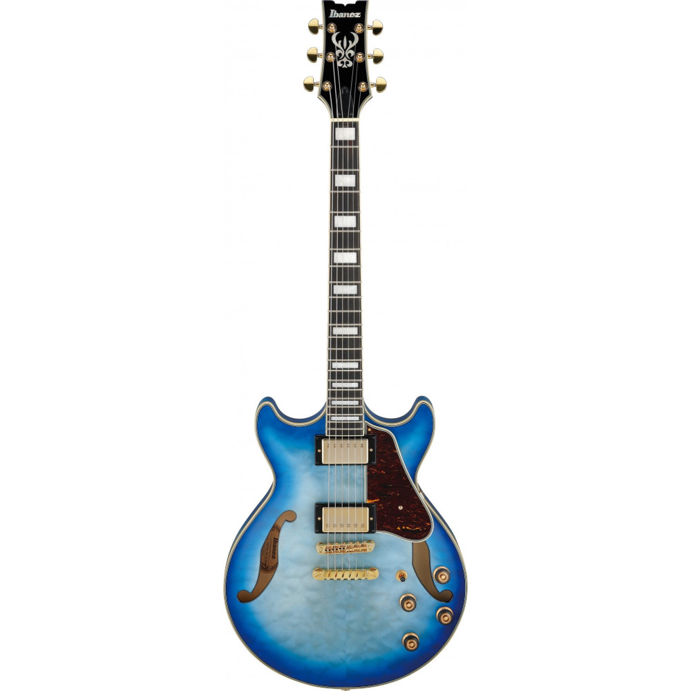 Ibanez AM93QM-JBB Artcore Expressionist AM Hollow Body Guitar 6-String - Jet Blue Burst