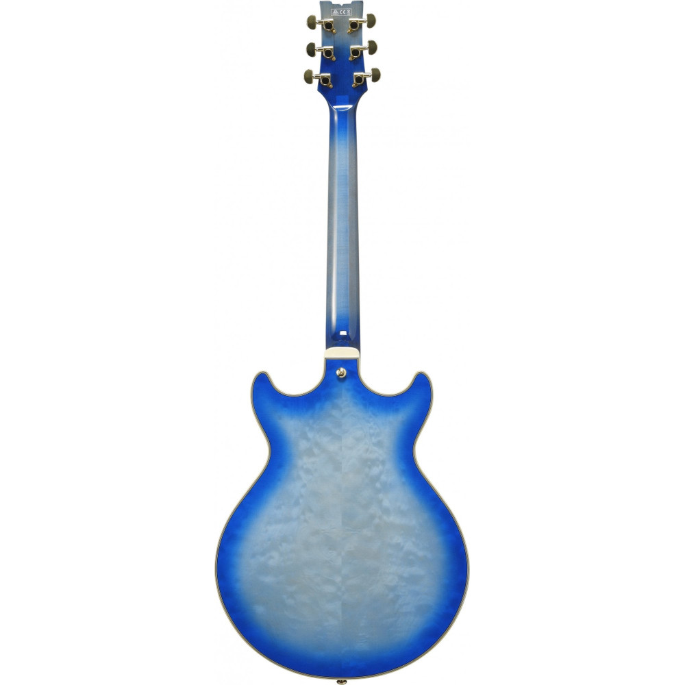 Ibanez AM93QM-JBB Artcore Expressionist AM Hollow Body Guitar 6-String - Jet Blue Burst
