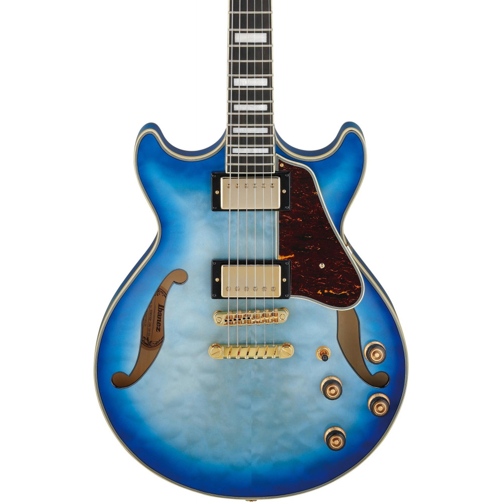 Ibanez AM93QM-JBB Artcore Expressionist AM Hollow Body Guitar 6-String - Jet Blue Burst