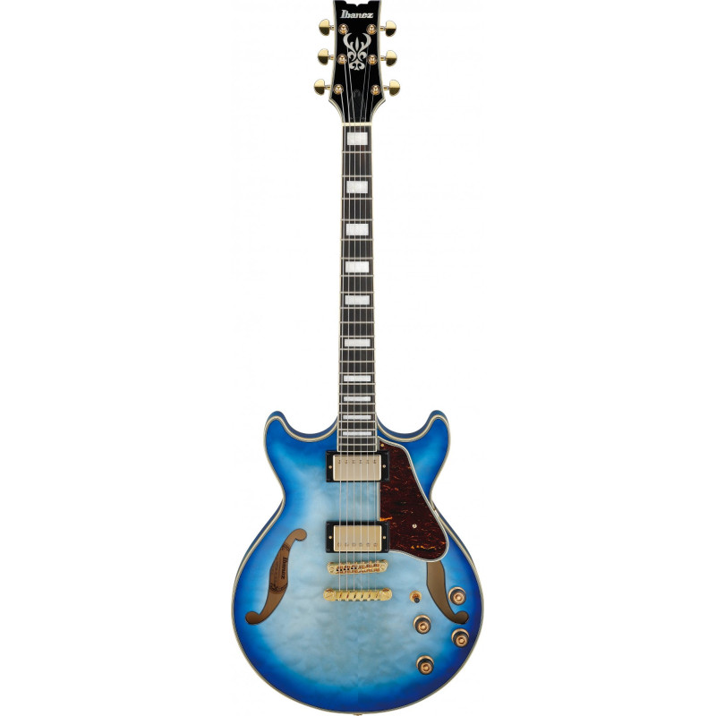 Ibanez 1B-AM93QM-JBB Artcore Expressionist AM Hollow Body Guitar 6-String - Jet Blue Burst