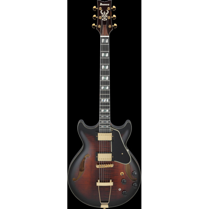 Ibanez AMH100FM-DVS Artstar Hollow Body Guitar 6-String - Dark Violin Sunburst + Case