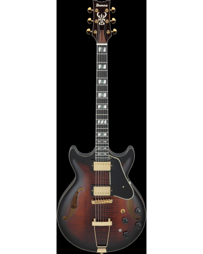 Ibanez AMH100FM-DVS Artstar Hollow Body Guitar 6-String - Dark Violin Sunburst + Case