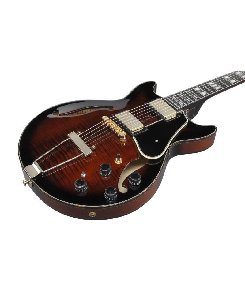 Ibanez AMH100FM-DVS Artstar Hollow Body Guitar 6-String - Dark Violin Sunburst + Case