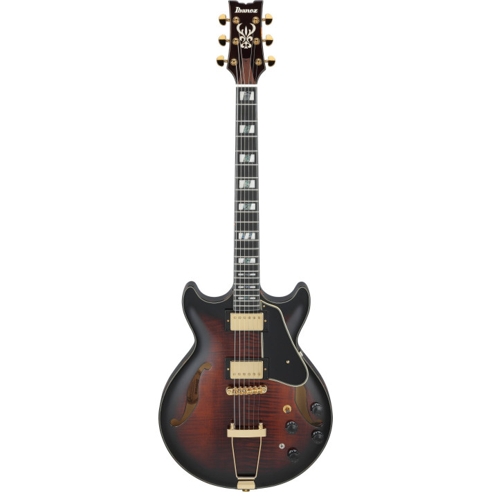 Ibanez AMH100FM-DVS Artstar Hollow Body Guitar 6-String - Dark Violin Sunburst + Case