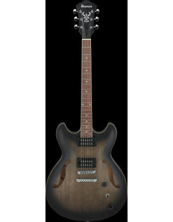 Ibanez AS53-TKF Artcore AS Hollow Body Guitar 6-String - Transparent Black Flat