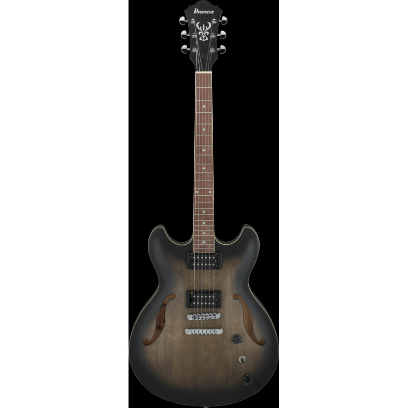Ibanez AS53-TKF Artcore AS Hollow Body Guitar 6-String - Transparent Black Flat
