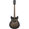Ibanez AS53-TKF Artcore AS Hollow Body Guitar 6-String - Transparent Black Flat