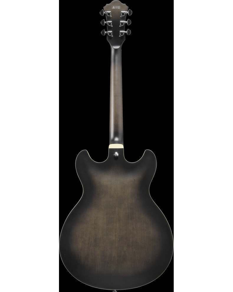 Ibanez AS53-TKF Artcore AS Hollow Body Guitar 6-String - Transparent Black Flat