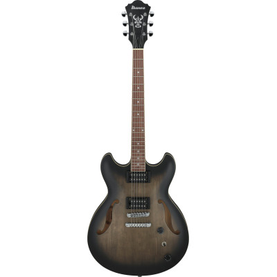 Ibanez AS53-TKF Artcore AS Hollow Body Guitar 6-String - Transparent Black Flat