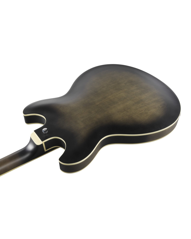 Ibanez AS53-TKF Artcore AS Hollow Body Guitar 6-String - Transparent Black Flat