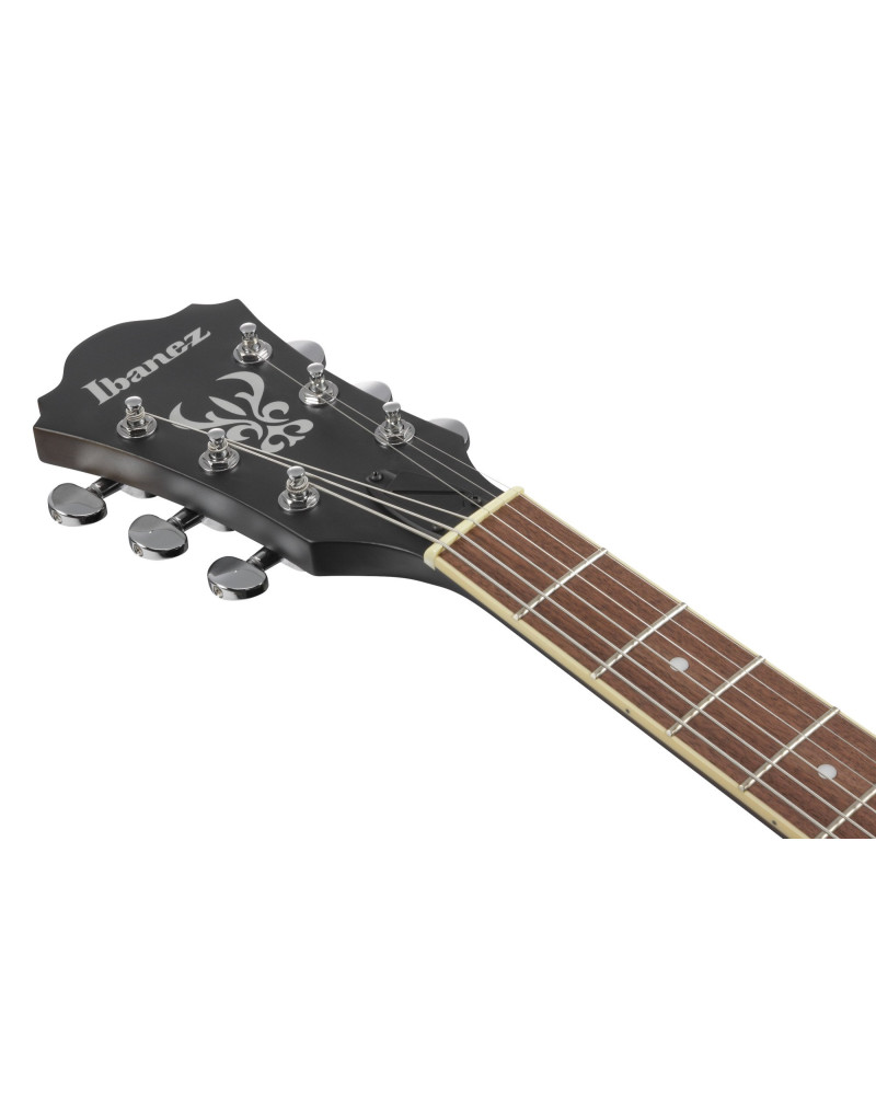 Ibanez AS53-TKF Artcore AS Hollow Body Guitar 6-String - Transparent Black Flat