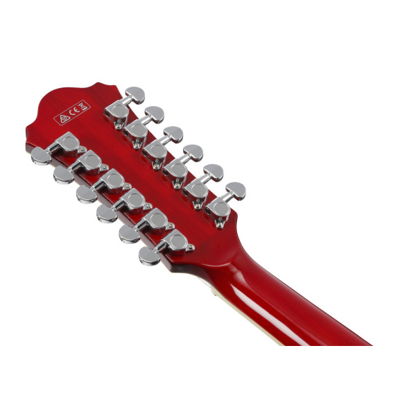 Ibanez AS7312-TCD Artcore AS Hollow Body Guitar 12-String - Transparent Cherry Red