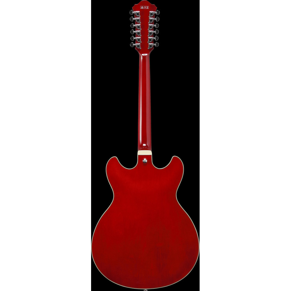 Ibanez AS7312-TCD Artcore AS Hollow Body Guitar 12-String - Transparent Cherry Red