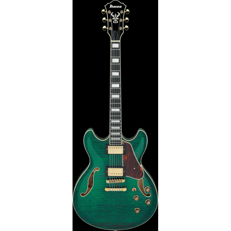 Ibanez AS93FM-TMG Artcore Expressionist AS Hollow Body Guitar 6-String - Transparent Moss Green