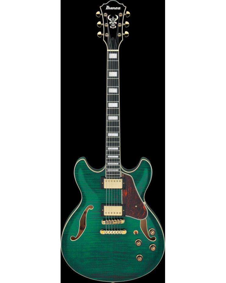 Ibanez AS93FM-TMG Artcore Expressionist AS Hollow Body Guitar 6-String - Transparent Moss Green