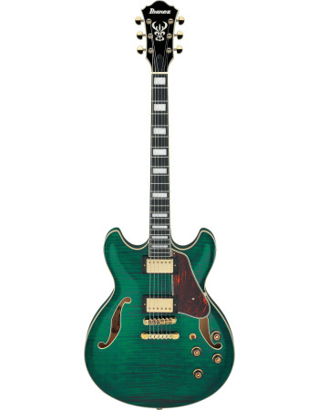 Ibanez AS93FM-TMG Artcore Expressionist AS Hollow Body Guitar 6-String - Transparent Moss Green