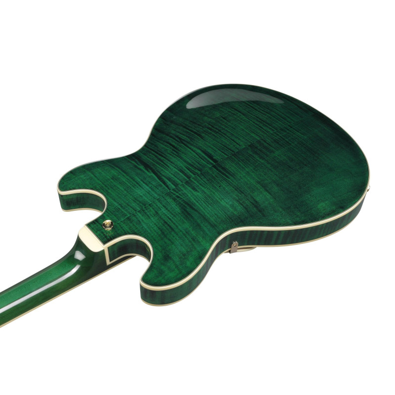 Ibanez AS93FM-TMG Artcore Expressionist AS Hollow Body Guitar 6-String - Transparent Moss Green
