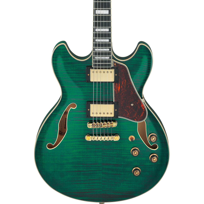 Ibanez AS93FM-TMG Artcore Expressionist AS Hollow Body Guitar 6-String - Transparent Moss Green