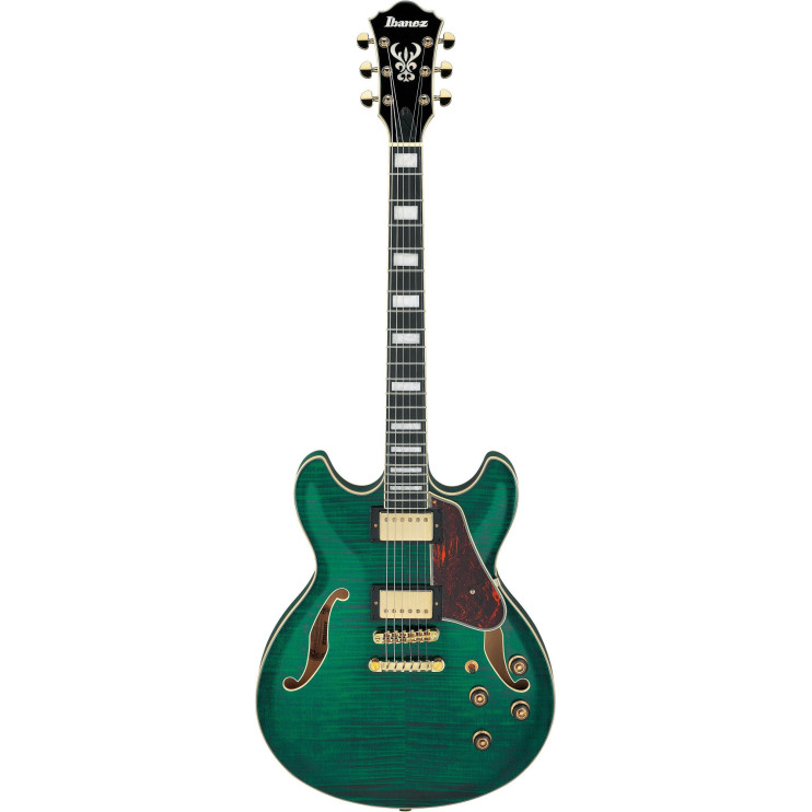 Ibanez AS93FM-TMG Artcore Expressionist AS Hollow Body Guitar 6-String - Transparent Moss Green