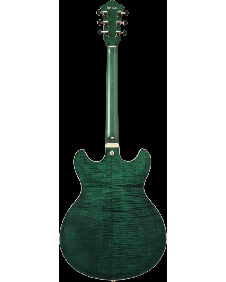 Ibanez AS93FM-TMG Artcore Expressionist AS Hollow Body Guitar 6-String - Transparent Moss Green