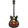 Ibanez AS93QMSP-DBS Artcore Expressionist AS Hollow Body Guitar 6-String - Dark Brown Sunburst