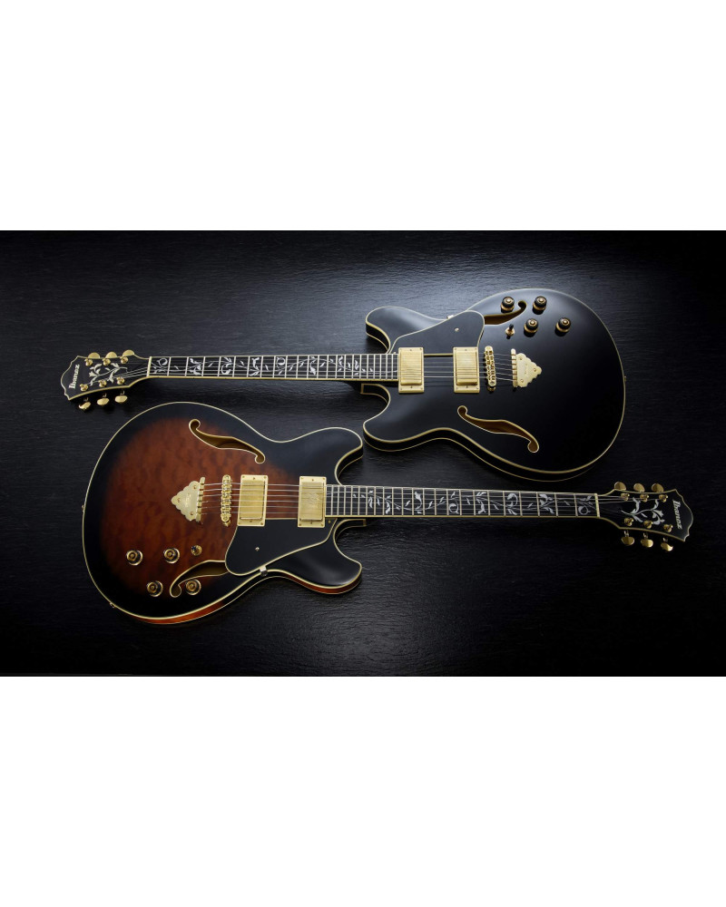 Ibanez AS93QMSP-DBS Artcore Expressionist AS Hollow Body Guitar 6-String - Dark Brown Sunburst