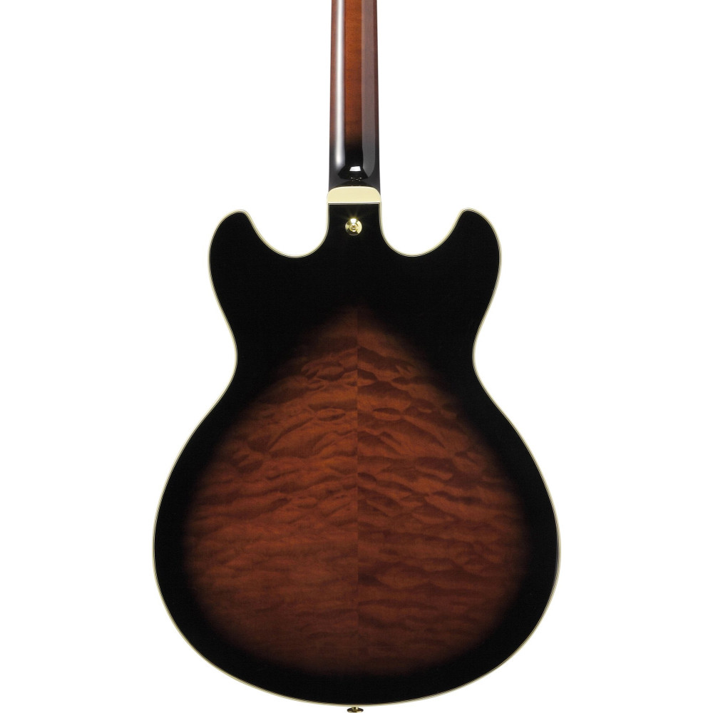 Ibanez AS93QMSP-DBS Artcore Expressionist AS Hollow Body Guitar 6-String - Dark Brown Sunburst