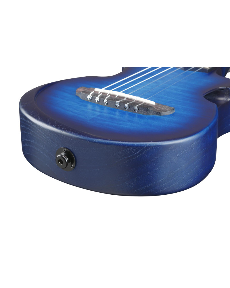 Ibanez AUP10FMNE-TBO AU Piccolo Guitar 6-String - Transparent Blue Sunburst Open Pore + Gig Bag