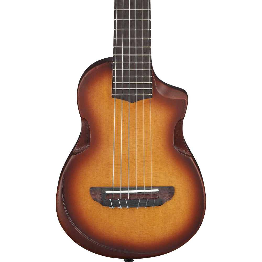 Ibanez AUP10N-OLB AU Piccolo Guitar 6-String - Open Pore Light Brown Sunburst + Gig Bag