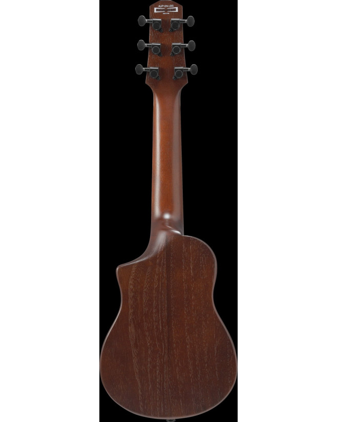 Ibanez AUP10N-OLB AU Piccolo Guitar 6-String - Open Pore Light Brown Sunburst + Gig Bag