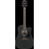 Ibanez AW247CE-WKH Artwood AW Acoustic Guitar 6-String - Weathered Black Open Pore