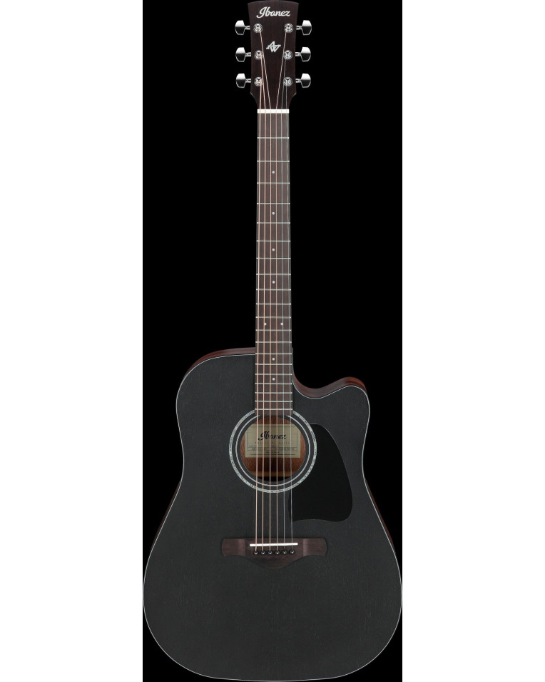 Ibanez AW247CE-WKH Artwood AW Acoustic Guitar 6-String - Weathered Black Open Pore