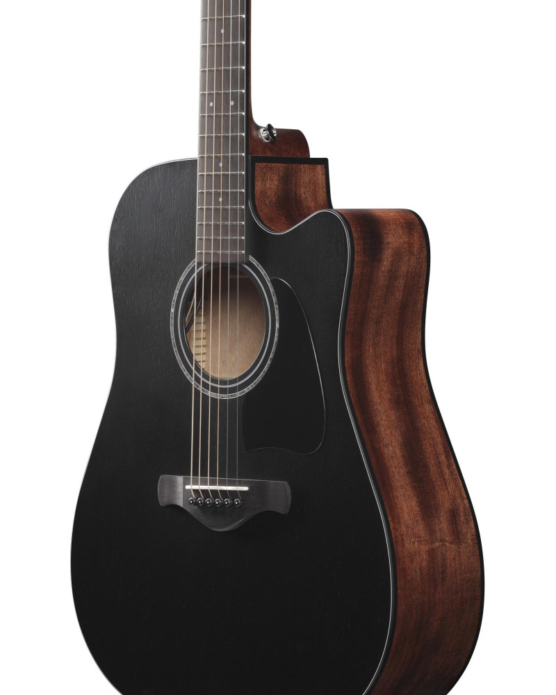 Ibanez AW247CE-WKH Artwood AW Acoustic Guitar 6-String - Weathered Black Open Pore