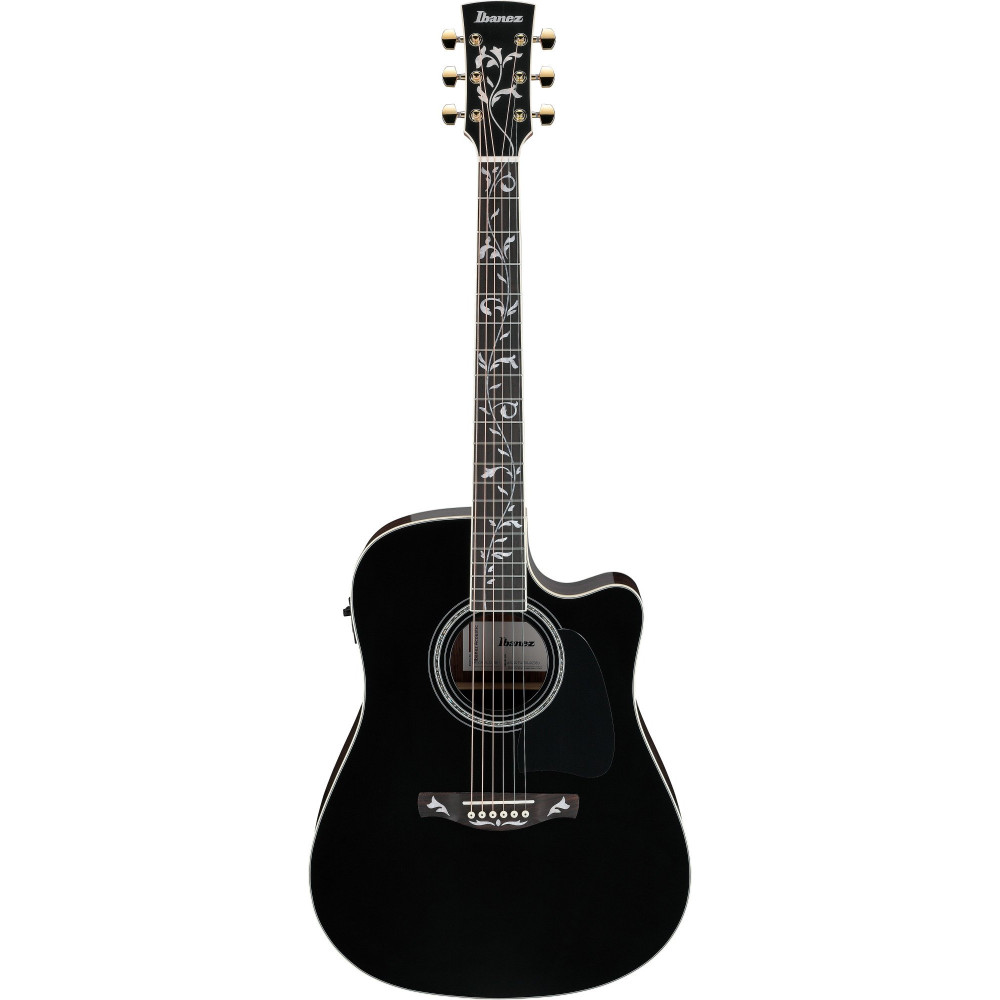 Ibanez AW391RCE-BKH Artwood  AW Acoustic Guitar 6-String - Black Top, Natural High Gloss Back and Sides