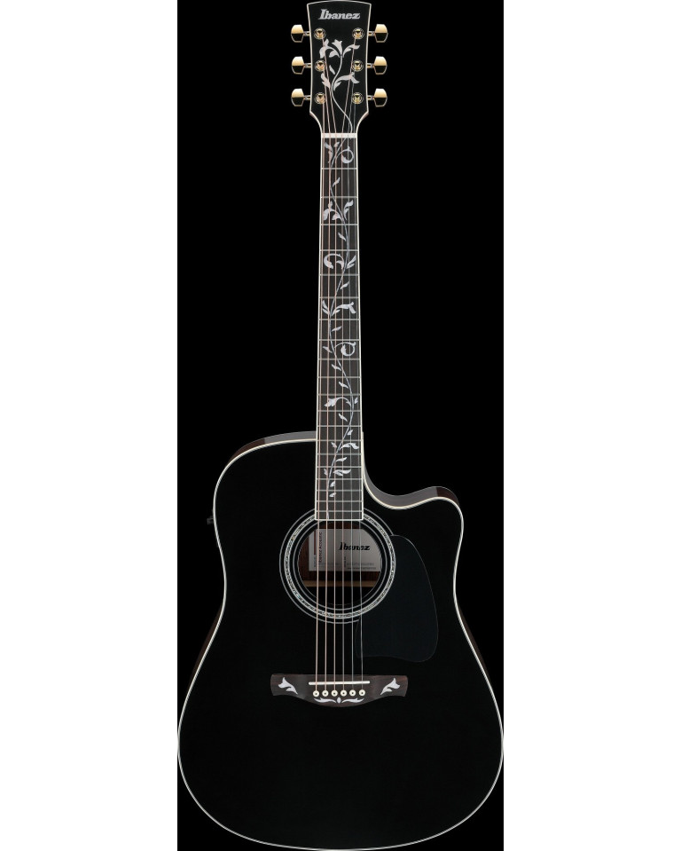 Ibanez AW391RCE-BKH Artwood  AW Acoustic Guitar 6-String - Black Top, Natural High Gloss Back and Sides