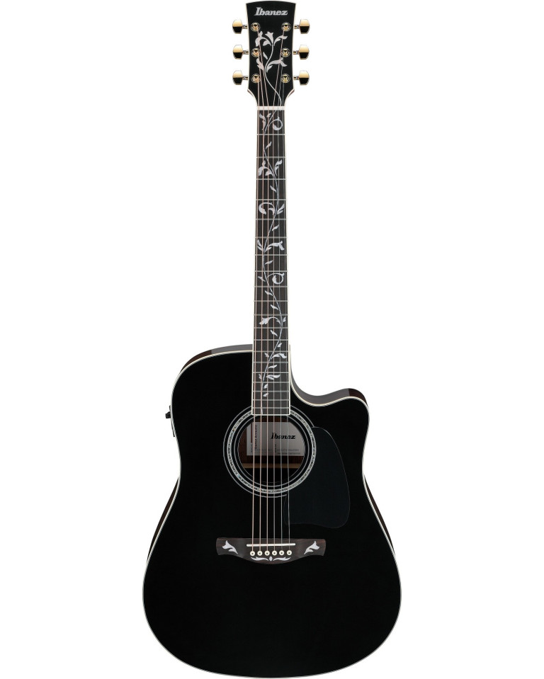 Ibanez AW391RCE-BKH Artwood  AW Acoustic Guitar 6-String - Black Top, Natural High Gloss Back and Sides