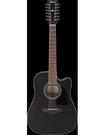 Ibanez AW8412CE-WK Artwood AW Acoustic Guitar 12-String - Weathered Black