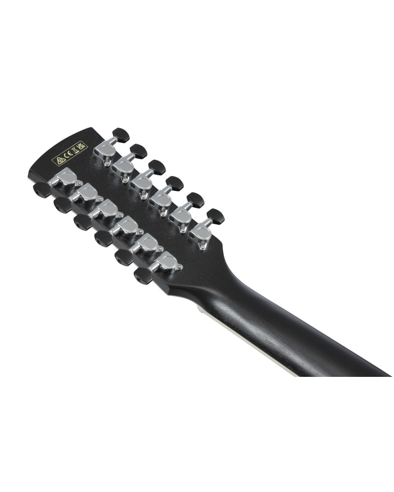 Ibanez AW8412CE-WK Artwood AW Acoustic Guitar 12-String - Weathered Black