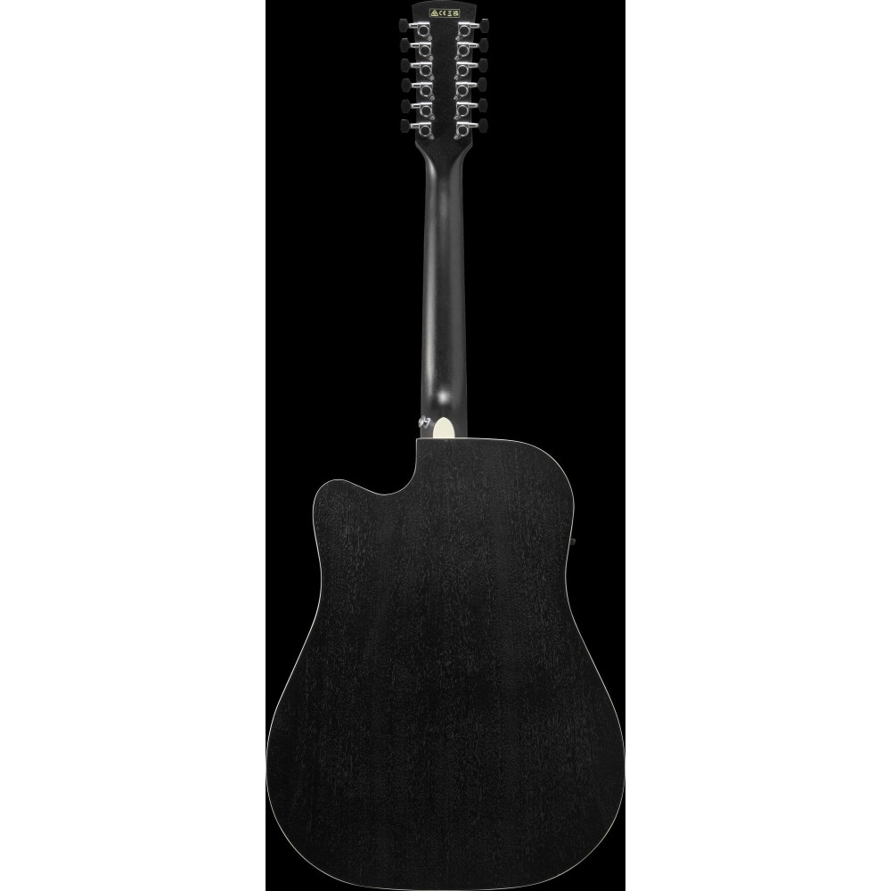 Ibanez AW8412CE-WK Artwood AW Acoustic Guitar 12-String - Weathered Black