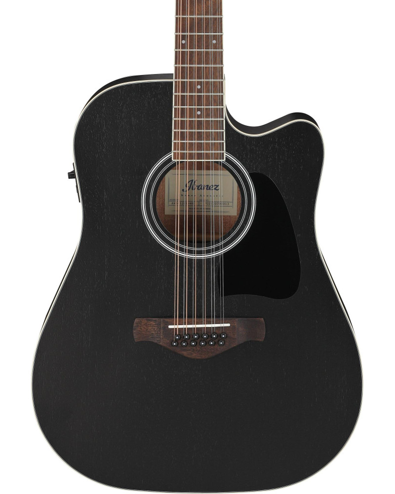 Ibanez AW8412CE-WK Artwood AW Acoustic Guitar 12-String - Weathered Black